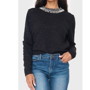 Soirée Imitation Pearl Embellished Sweater